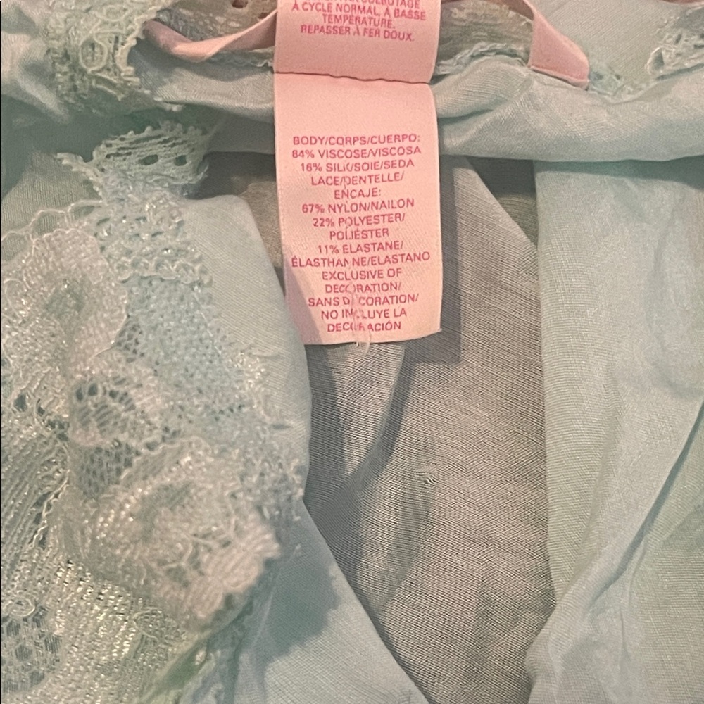 Victoria's Secret Light Blue Chemise 16% silk - Picture 9 of 9